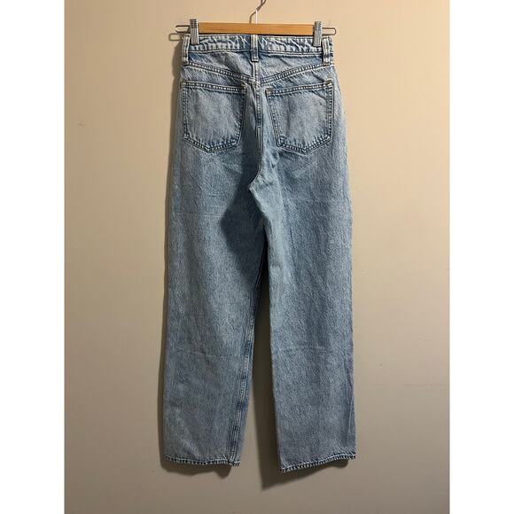 Abercrombie & Fitch Curve Love High Rise Loose Jean Pleated Women's sz. 24 - Picture 2 of 7